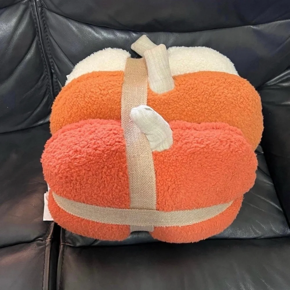 THE FARMHOUSE BY RACHEL ASHWELL Sherpa Pumpkin Pillow Set 3pk